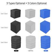 12 Pack Studio Acoustic Foam Panels 12*12*1.2in Black, High-Density Soundproofing