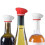 2Pcs Reusable Silicone Wine Stopper,Chef Hat Shaped Champagne Beverage Stoppers White 3