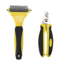 Removedor de nós para animais de estimação, pente desembaraçador de dupla face com design de 11 e 23 dentes, lâminas de aço inoxidável,