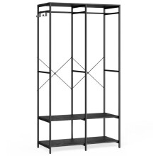 Armoire vêtements portable penderie métal pliable étagères de rangement avec tringle crochet amovible 40 x
