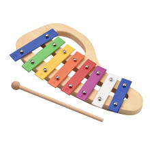 Colorful Aluminum 8-Note Wooden Xylophone with Handle – Toddler Musical Toy