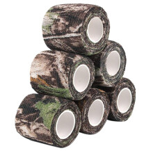6 Rolle Camouflage Band Frisch Halte Folie Wrap Camo Stretch Verband Selbst Klebendes Tape für Camping Jagd Fahrrad Teleskop