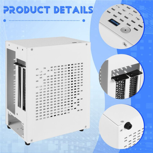 A07  ITX Computer Case Chassis HTPC Host Case USB3.0 ITX Enclosure with  Card Extension Cable(C) 2
