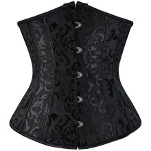 (As show, One size) Sunrain Women's Lace Up Boned Underbust Waist Trainer Corset