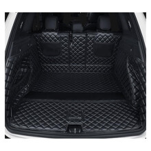 Car Trunk Main Mat For LYNKCO 06 Rear Trunk Floor Mat Tray Carpet Mud Leather Car Trunk Mats Full Coverage Car Boot Mat(All black)
