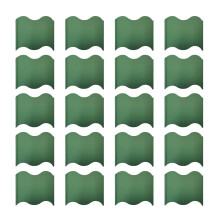Barrière de jardin fixe, 20 pièces, bordure de jardin en-Vert