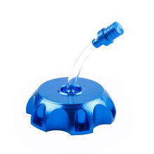 Motorcycle Gas Tank Cap CNC Billet Aluminum Blue Vented Fuel Cap for TTR110 CRF KLX110