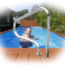 Sturdy Pool Safety Handrails 304 Stainless Steel Reinforced Base for Pools Ref: 8203