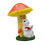 Decorative Mushroom Rabbit Statue with-White rabbit reading 1