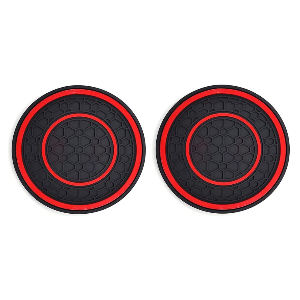 2 Pack Car Cup Holder Coasters For Byd Atto 3 20222024, Nonslip Silicone Inserts Red 9382693034236