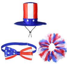4th of July Geese Outfit Set Geese Clothes-Three piece set