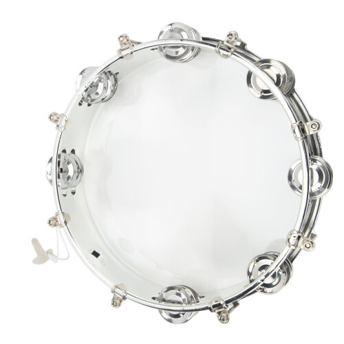 Bright 10in Hand Drum with Adjustable Tone and ABS Double Row Hand Bell 2