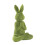 Ornements élégants de lapin floqué vert pour les patios, la 1