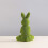 Ornements élégants de lapin floqué vert pour les patios, la 6