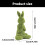 Ornements élégants de lapin floqué vert pour les patios, la 3
