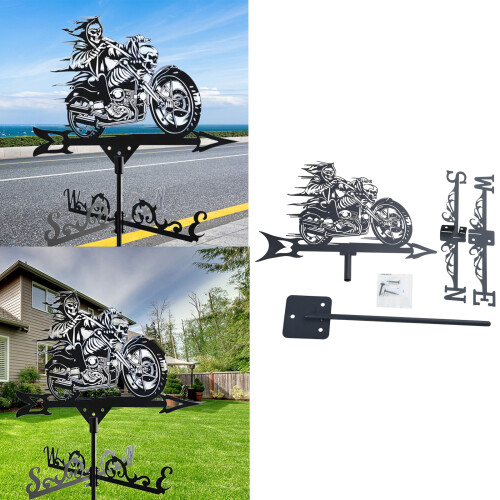 Girouette en fer pour toits, assemblage facile, indicateurs de 1
