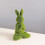 Ornements élégants de lapin floqué vert pour les patios, la 5