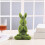 Ornements élégants de lapin floqué vert pour les patios, la 4