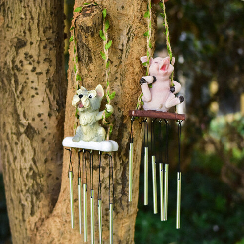 Carillon éolien décoratif en forme d'animal suspendu, ornement-C 2