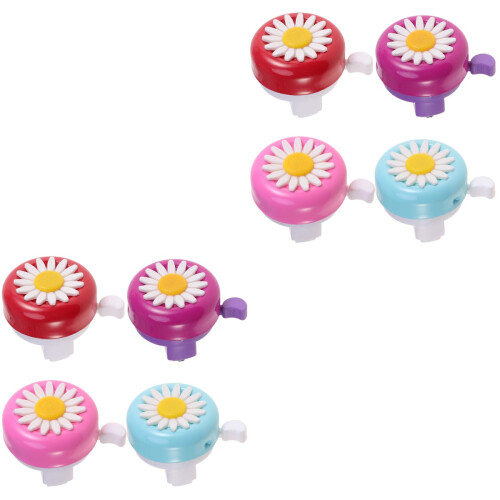 8Pz Campanello Bici Fiore Mini Colorato Suono Chiaro E Resistente 2
