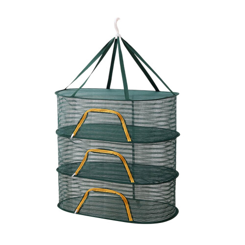 Support de séchage en maille-vert foncé Moyen 3 couches