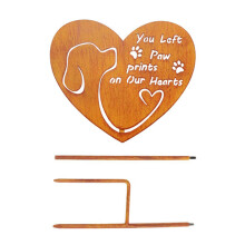Pet Commemorative Plaque Garden Ornaments-Heart shaped dog com