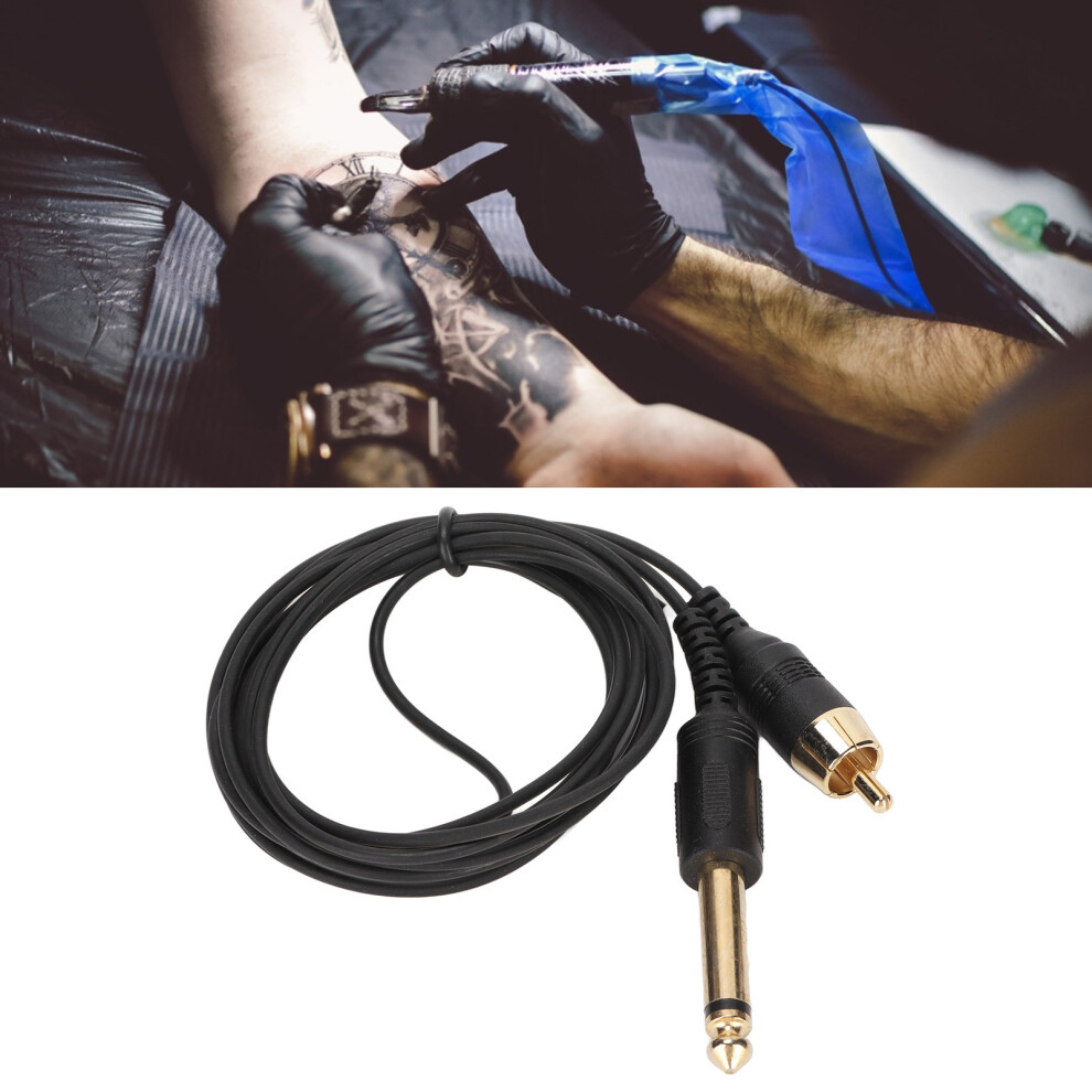 6.6ft Flexible Tattoo Clip Cord with RCA & 6.35mm Plug for Tattoos