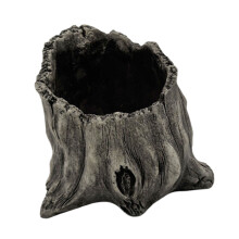 Vase de souches d'arbres artificiels, Pots de-gris argenté