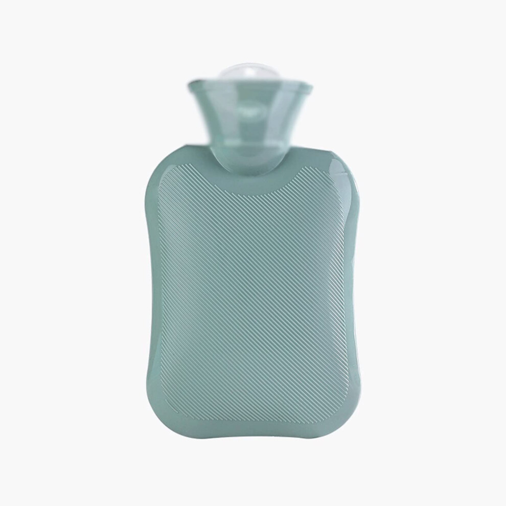 Green Water Injection Thick Rubber Hot Water Bottle Portable Hand Warmer Water Bag For Winter Warm Belly Hands Feet