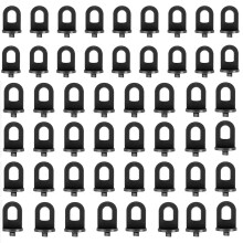 50Pcs Plastic Rings Buckle Garden Outdoor Accessories-Black