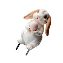 Festival Rabbit Eggs Garden Stake Weather Resistant PVC Ornament