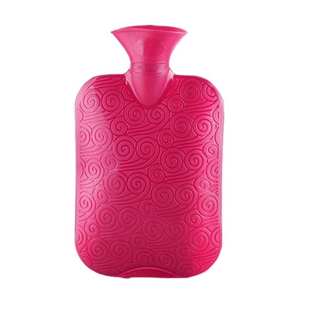 Red Large Capacity Explosionproof Pvc Hot Water Bottle With Cover For Pain Relief, L