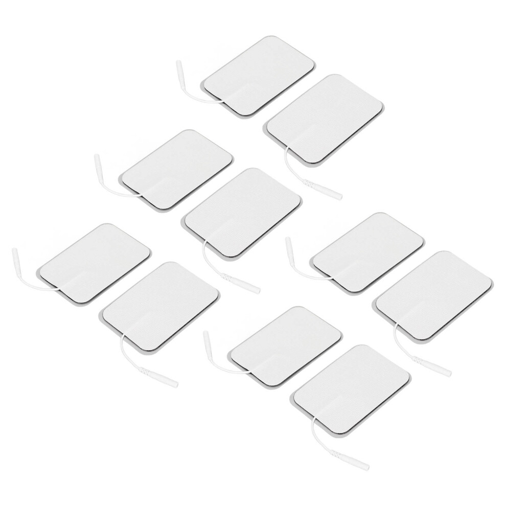 Unisex Rectangular Electrode Pads For Tens Machines - 10Pcs 2Mm Set