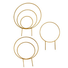 3Pcs Indoor Plant Trellis Metal Wire Garden Trellis Small-Gold