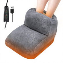 Electric Heated Foot Warmer Unisex USB UltraSoft AntiSlip Sole 3 Settings Detachable Heating Pad For Home Office