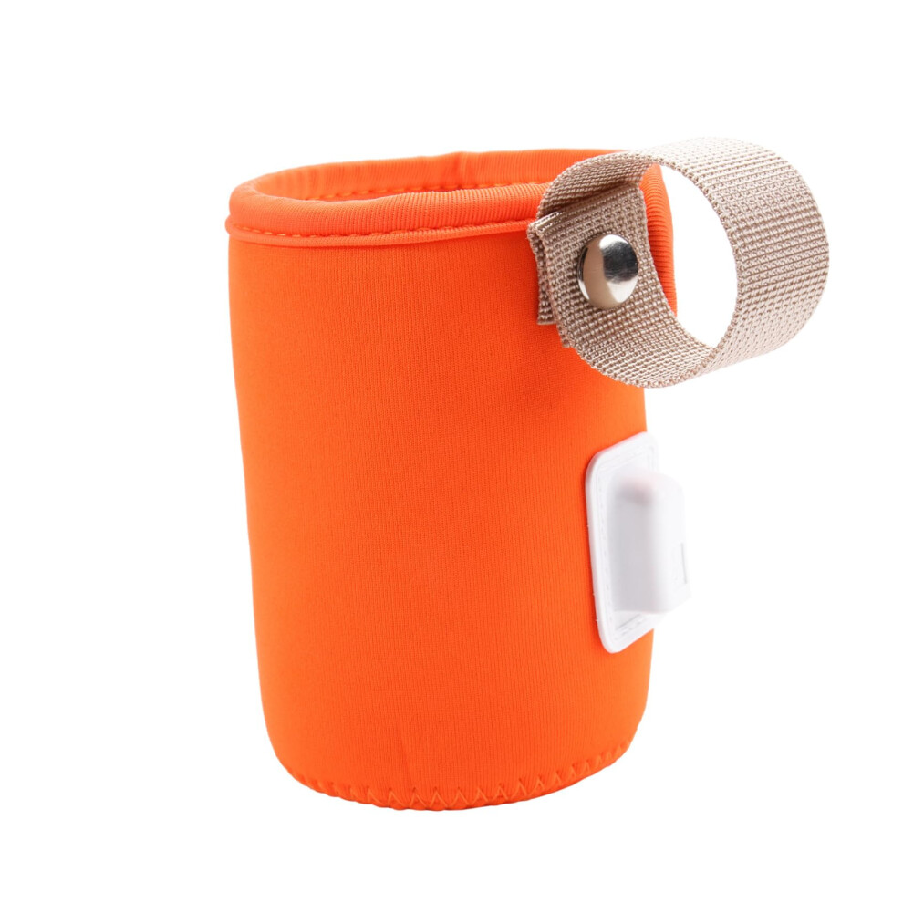 Bottle Warmer Insulation Thermostat Portable Travel Bottle Heater For Car And Usb Charging Convenient Go Use Orange