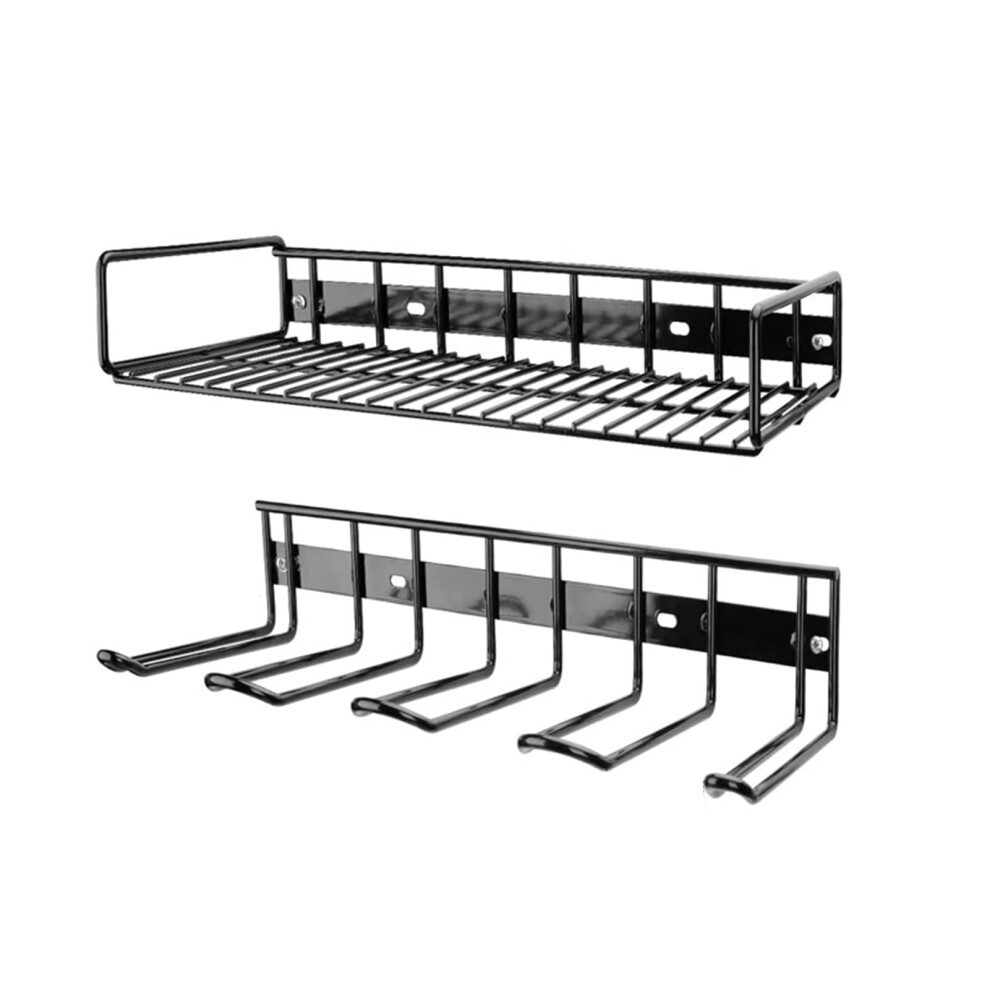 Drill Holder Iron Wall Mounted Power Tool Storage Rack For Cordless Drill, Tools, 2Layer Garage Workshop 9189345421372