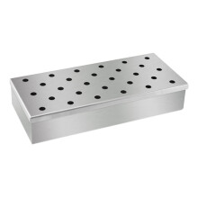 Durable Stainless Steel Pellet Smoker Box for Bbq Grills Compatible with Wood Chips Charcoal Pellets for Outdoor Cooking Distribution
