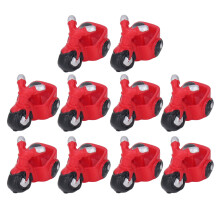 Set di 10 pezzi di mini triciclo in resina per decorazioni di torte di bambole e piante