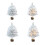 60cm Artificial Christmas Tree Set with Feathers & Decorative Balls 5