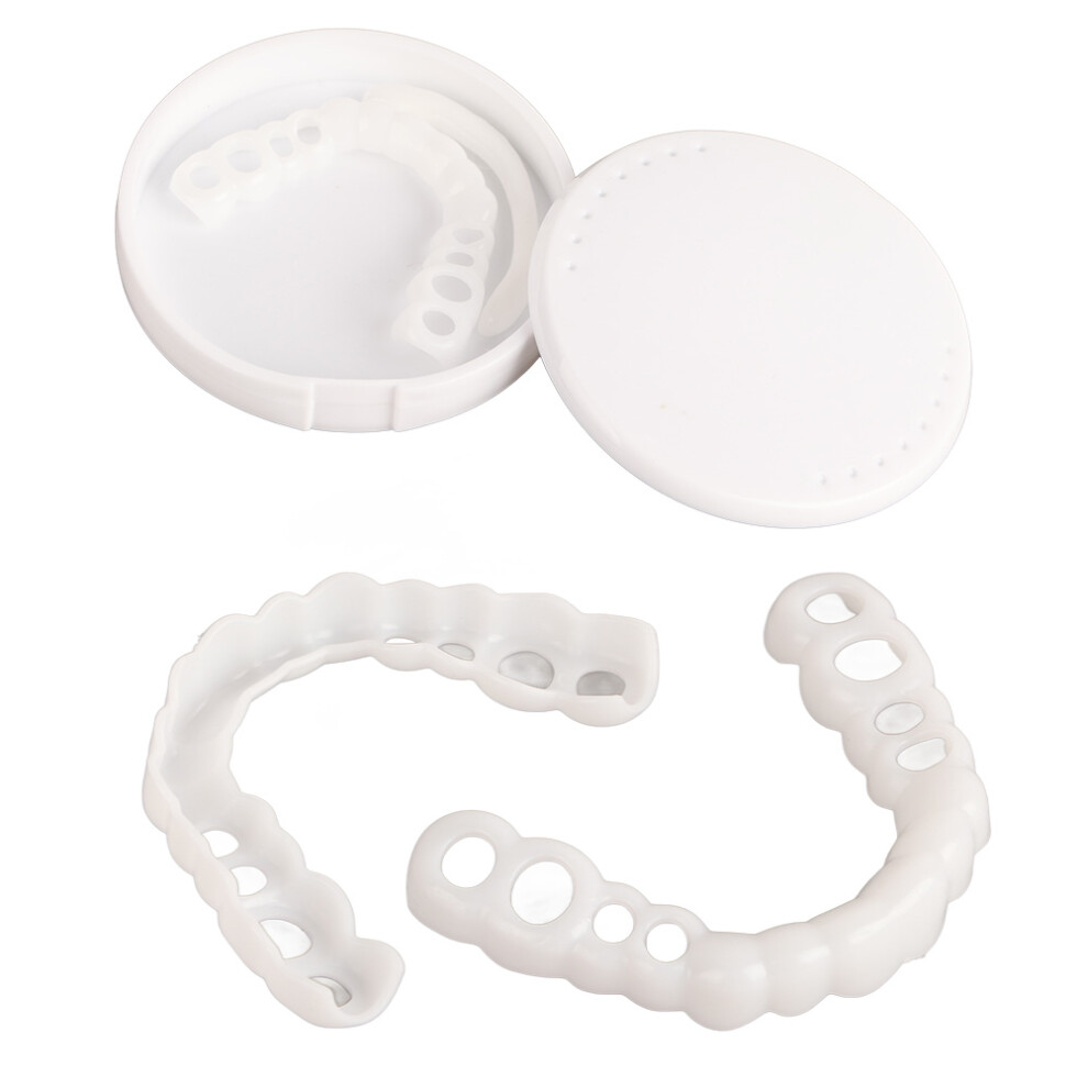 Top and Bottom Cosmetic Denture Stickers â Temporary Smile Fit 1 Pair