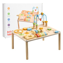 Activity Table for Baby Wooden Educational Toy With Bead Maze and Shape Sorter for Classroom Preschool Kids Boys Girls