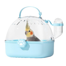 Portable Bird Carrier Cage Parakeet Travel Case Water Bottle Lightweight Sturdy Handle Outdoor Vet Visits
