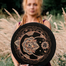Deep Tone Shamanic Drum with Rope Handles Mallets - 16in Home Decor