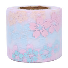 Tul translúcido compacto para flores, tul decorativo multicolor para manualidades, decoraciones de bodas y fiestas de cumpleaños (cinta de malla