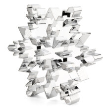Geometric Snowflake Cookie Cutters, High Quality Materials for Creative Baking, Fun Holiday Winter Shapes, Food Safe Steel, Original Designs for