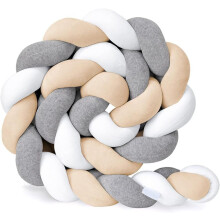 Handmade Soft Knot Pillow 3 Strand NO10 Braided Bed Guard Rail Cushion 400cm Anti Collision Head Protector Room Decor