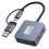 USB 3.2 Hub USB C Hub USB-C/USB-A Naar 10 Gbps USB 3.2  4-Poorts USB Hub 2xUSB3.2 + 2xUSB-C3.2 Dockingstation USB-Adapter 1
