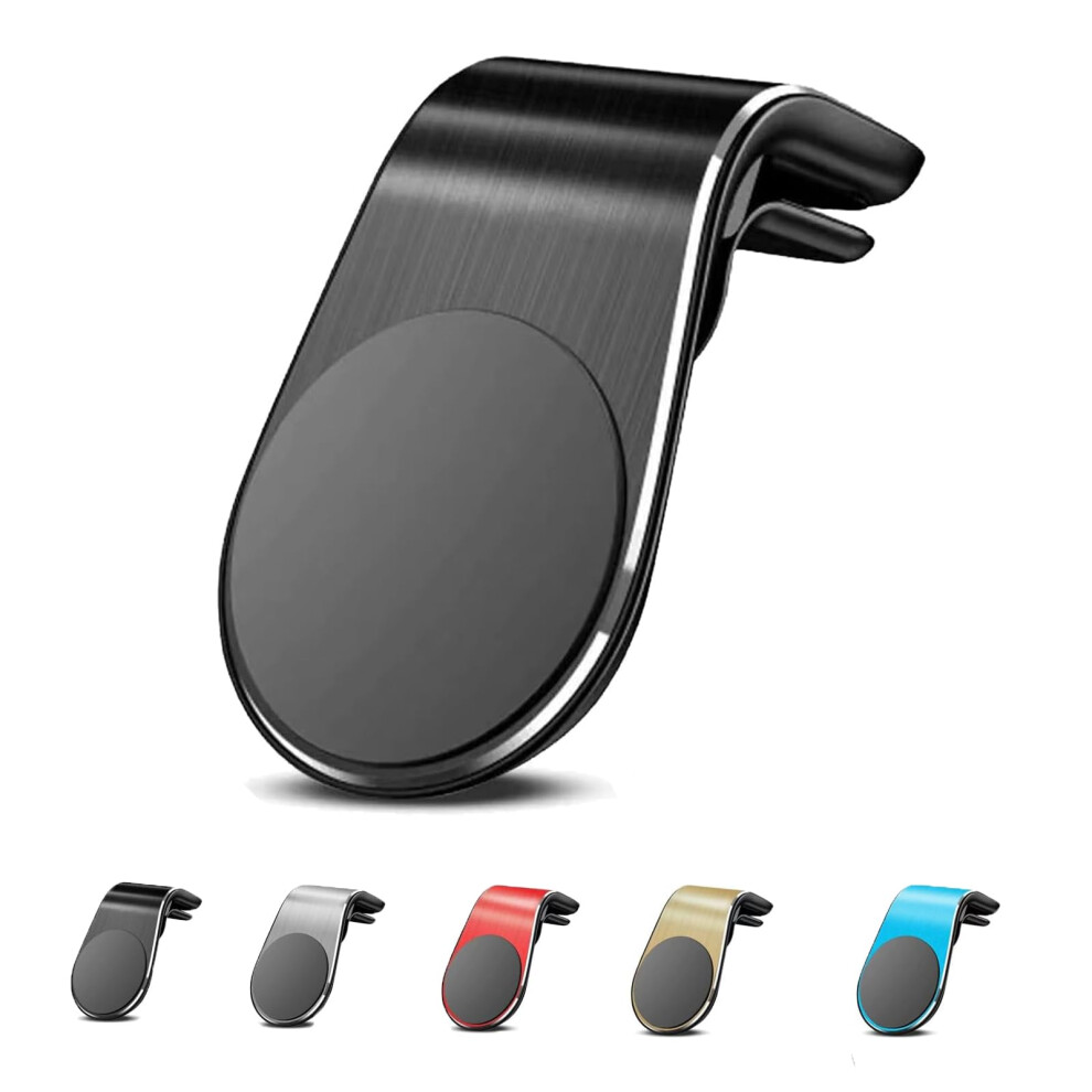 Mobile Phone Navigation Magnetic Bracket, L Type 360 Rotatable Car Phones Mount For Any Smartphone (Black) Black 9382693915535