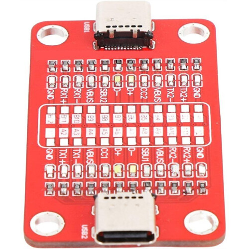 Placa de Detección de Cables de Datos, Tipo C de Doble Cabezal, Comprobador de Cables USB, Compatible con IOS y Android, Compatible con USB 3.1.
